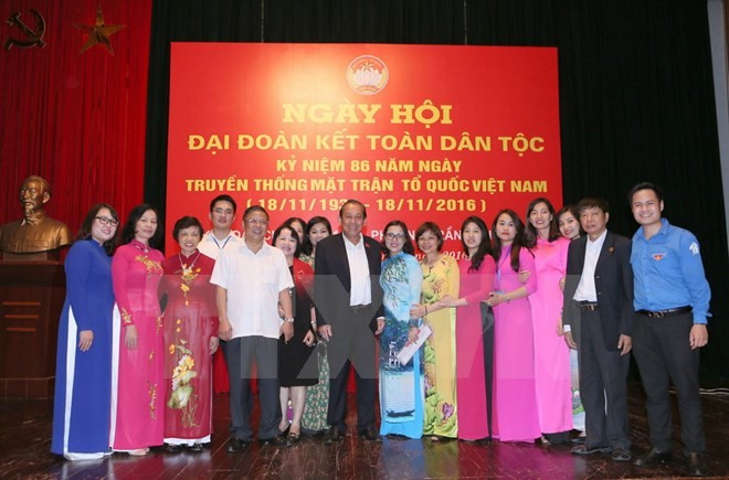 Truong Hoa Binh à la Fête de la grande union nationale à Hanoi - ảnh 1